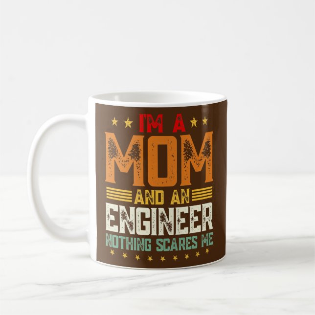 Womens I'm A Mum And An Engineer Funny Mother's Coffee Mug (Left)