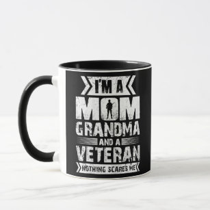 Womens I'm A Mum Grandma And A Veteran Nothing Mug