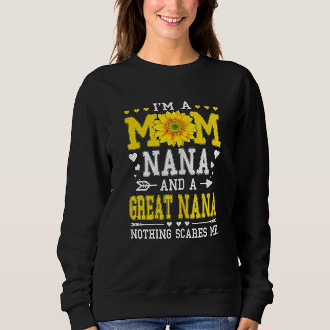 Womens I'm A Mum Nana Great Grandma Mother's Day S Sweatshirt (Front)