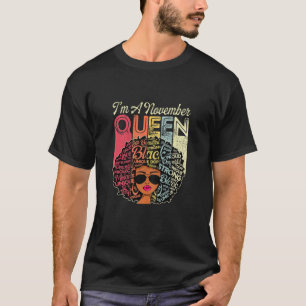 Womens I'm A November Queen Proud Melanin Junenth T-Shirt