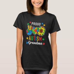 Womens I'm A Proud Autism Grandma Autism Awareness T-Shirt