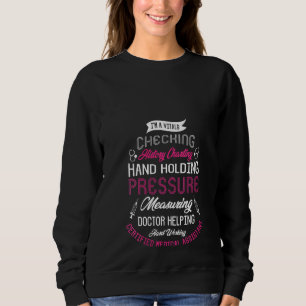 Womens I'm A Vital Checking History Charting Hand Sweatshirt