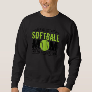 Womens  I'm Not Just Any Softball Mum I Am The Cat Sweatshirt