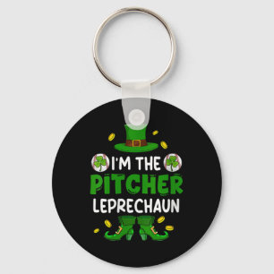 Womens Im Pitcher Baseball St. Patricks Day Boy Sh Key Ring