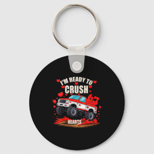 Women's I'm Ready To Crush 6 7 Hearts Truck Funny  Key Ring