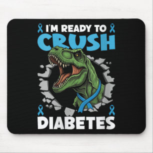 Womens Im Ready To Crush Diabetes V-neck Mouse Pad