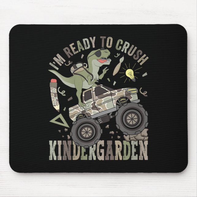 Womens Im Ready To Crush Kindergarten Monster Truc Mouse Pad (Front)