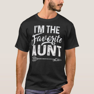 Womens I'm The Favourite Aunt Funny Auntie  Tee wi