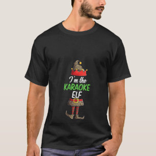 Womens I'm The Karaoke Elf Leopard Family Matching T-Shirt