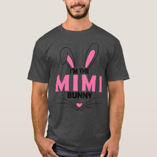 Womens I'm The Mimi Bunny Graphic Cute Easter Day  T-Shirt