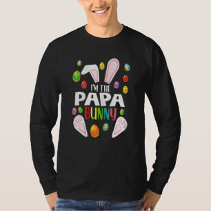 Womens I'm The Papa Bunny Funny Matching Family E T-Shirt