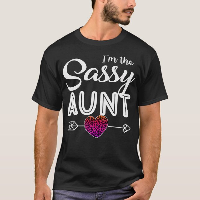 Womens I'm the Sassy Aunt  Cute Tee from nephews P (Front)