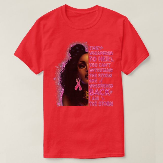 Womens I'm The Storm Strong Women Breast Cancer Wa T-Shirt (Design Front)