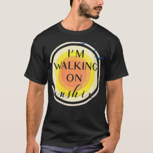 Womens Im Walking On Sunshine Summer Vacation VNec T-Shirt