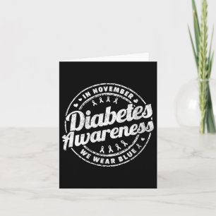 Womens In November We Wear Blue Diabetes Awareness Card