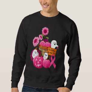 Womens In October We Wear Pink Ghosts & Pumpkins F Sweatshirt