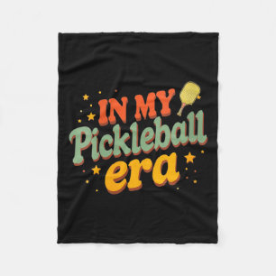 Women's in pickleball era retro pickle player fleece blanket