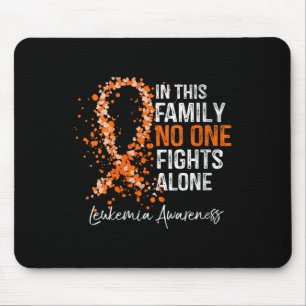 Womens In This Family Fights Alone Shirt Leukaemia Mouse Pad