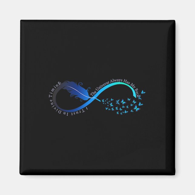 Womens Infinity Symbol Retro Forever Sitivity Moti Magnet (Front)