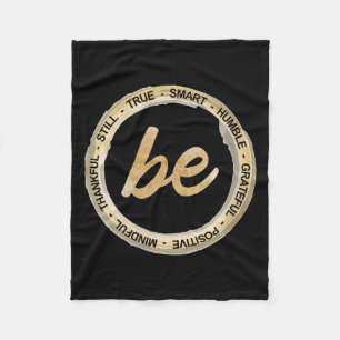 Womens Inspiration Saying Motivational Quote Be Hu Fleece Blanket