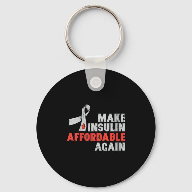 Womens Insulin Therapy Diabetes Awareness Blood Gl Key Ring (Front)