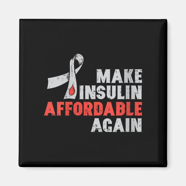 Womens Insulin Therapy Diabetes Awareness Blood Gl Magnet (Front)