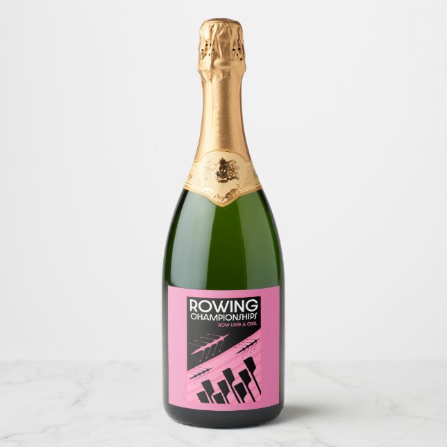 Women's International Rowing Sparkling Wine Label (Front)