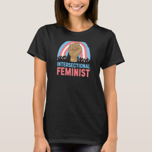 Womens Intersectional Feminist Rainbow Empowerment T-Shirt