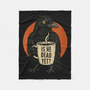Womens Is He Vintage Government Agencyd Dark Crow Fleece Blanket