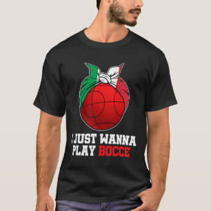 Womens Italian Bowling Game Italy Bocci Player Boc T-Shirt