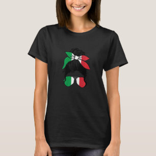 Womens Italian Girl Italy Flag Pride Cute T-Shirt