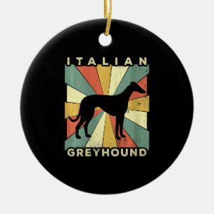 womens italian greyhound dog 70s gift ceramic ornament