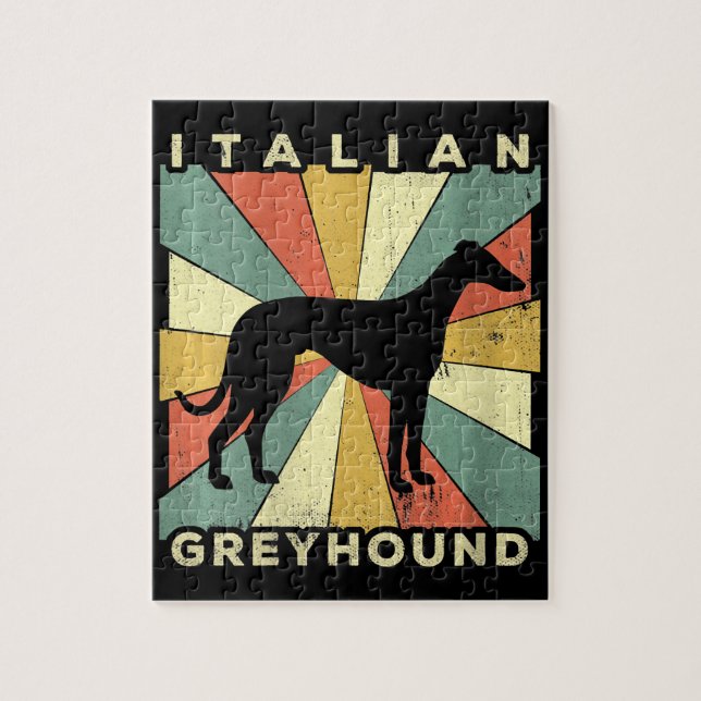 Womens Italian Greyhound Dog 70s Gift Jigsaw Puzzle (Vertical)