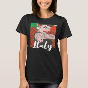 Womens Italian Woman Italy Girl T-Shirt