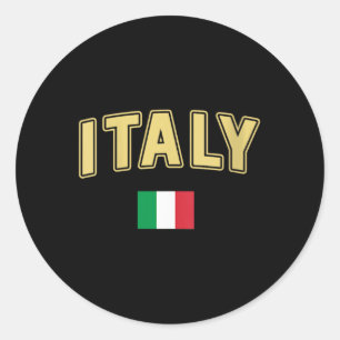 Womens Italy Gift Flag Italy Vintage Italia Italia Classic Round Sticker