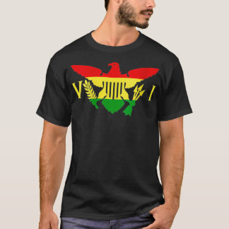 Womens Ites Gold Green Horizontal Rasta Virgin Isl T-Shirt
