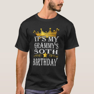 Womens It's My Grammy's 80th Birthday Crown King 8 T-Shirt