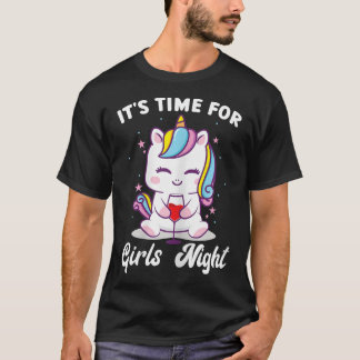Womens it's time for girls night party ladies brid T-Shirt