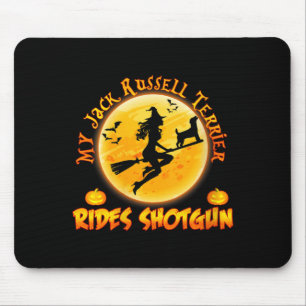 Womens Jack Russell Terrier Rides Shot Dog Mouse Pad