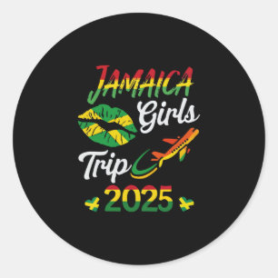 Womens Jamaica Girls Trip 2025 Summer Vacation Wee Classic Round Sticker