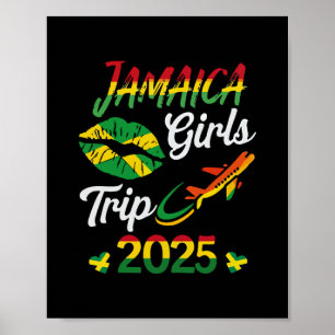 Womens Jamaica Girls Trip 2025 Summer Vacation Wee Poster