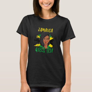 Womens Jamaica Girls Trip Black Woman Bride Squad  T-Shirt