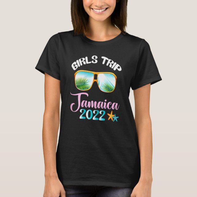 Womens Jamaican Flag Jamaica Travelling Road Trip  T-Shirt (Front)