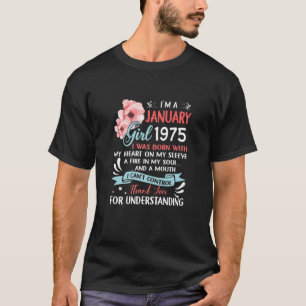 Womens January Girls 1975 Birthday Gift 47 Years O T-Shirt