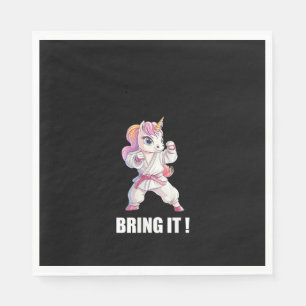 Womens Japanese Karateka Unicorn Tank Top Napkin
