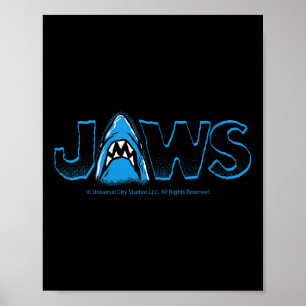 Womens Jaws 2025 Clic Shark Movie Icon Design V-ne Poster
