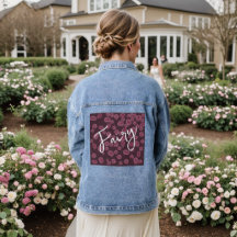 Women's Jean Jacket – Artistic Fairy Motif