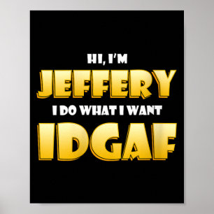 Womens Jeffery Costume Idgaf Funny Meme Halloween Poster