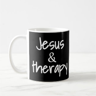 Womens Jesus And Therapy Christian Humour For Chri Coffee Mug