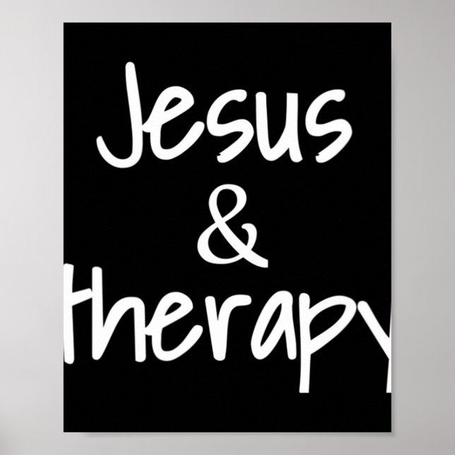 Womens Jesus And Therapy Christian Humour For Chri Poster (Front)